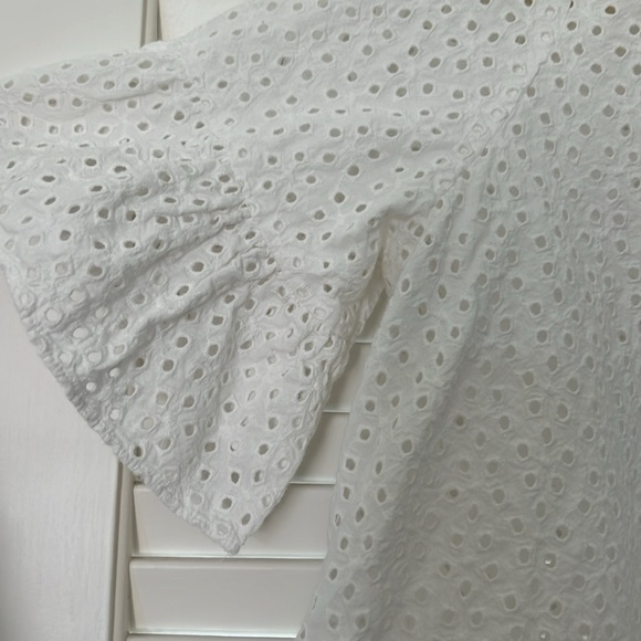 Rebecca Taylor white eyelet button down. Size small. - Picture 2 of 4